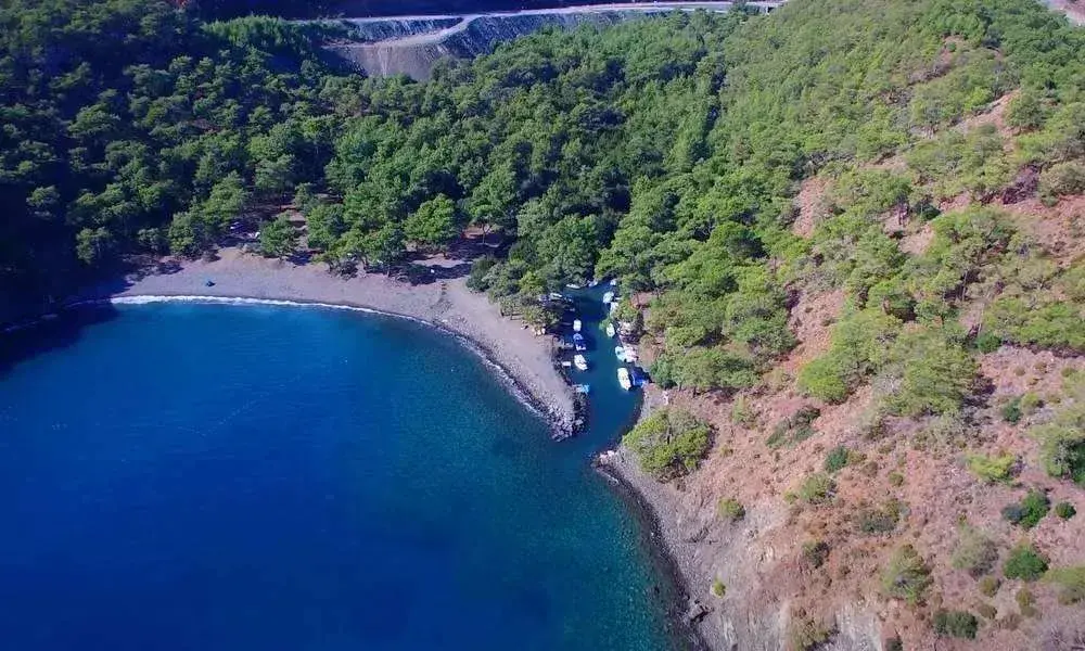 Paradise Bay, Kemer in Antalya Paradise Bay in Kemer, Antalya drone view